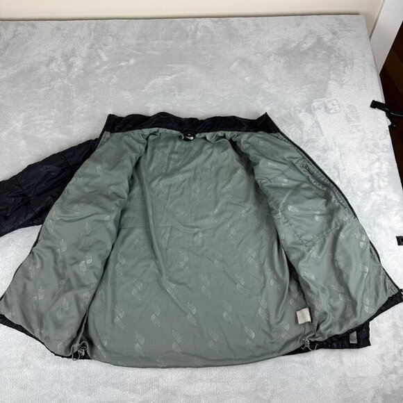 The North Face Black Patterned Puffer Jacket Women's XL - Picture 3 of 16